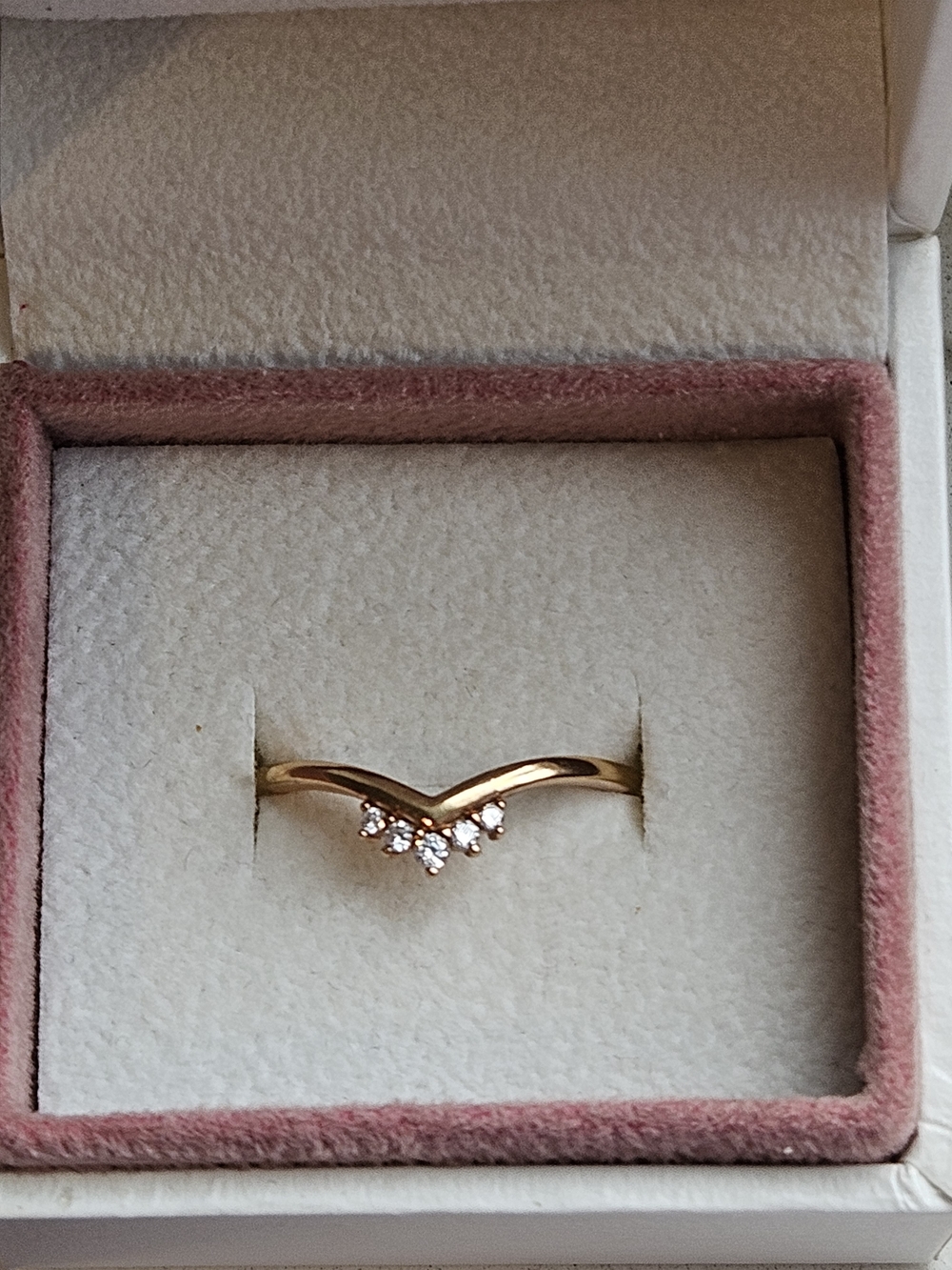 Pandora Wishbone Tiara Ring - Rose Gold